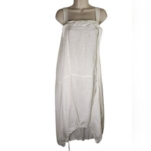 Vintage Pier Antonio Gaspari Italian Linen Bubble Hem Dress Sz 42 - High-Low Med
